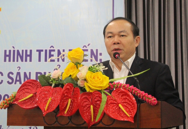 Đ/c Nguyễn Ngọc Bảo, Bí thư Đảng đoàn, Chủ tịch Liên minh HTX Việt Nam phát biểu chỉ đạo tịa Hội nghị